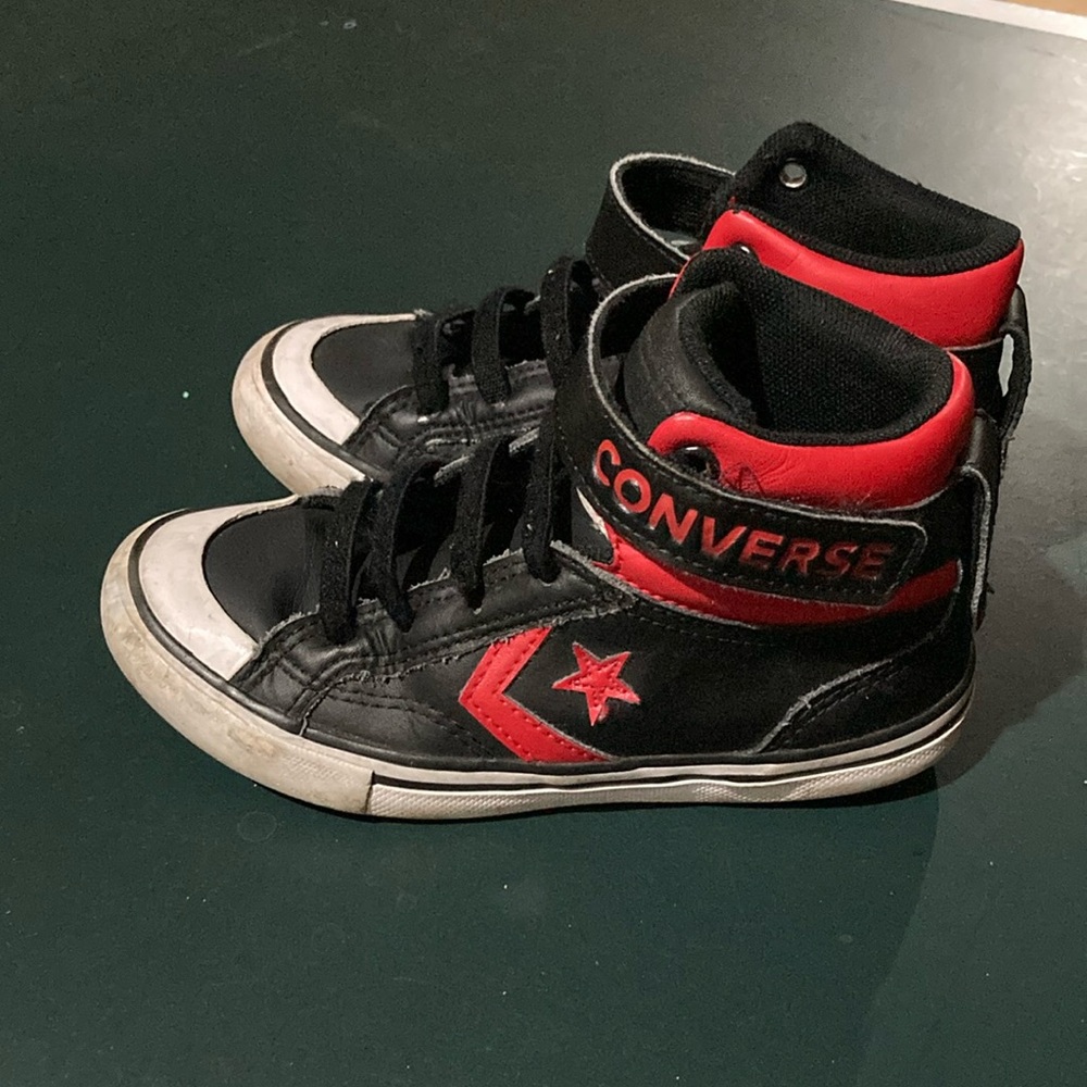 Converse Black and Red High-Top Sneakers